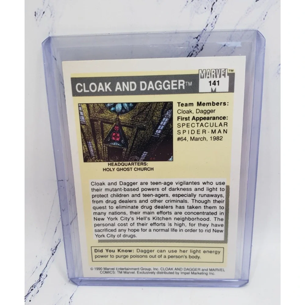 1990 Impel Marvel Universe Series 1 Cloak and Dagger #141 Team Pictures